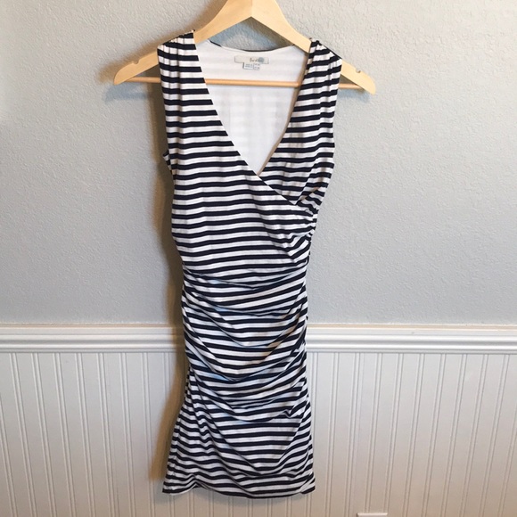Boden Dresses & Skirts - 3/$25 Boden | navy striped rouched dress